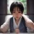心理镜头编辑头像，年轻女性，明亮眼神，专注于电影心理学研究